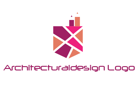 Mosaic factory in crest logo