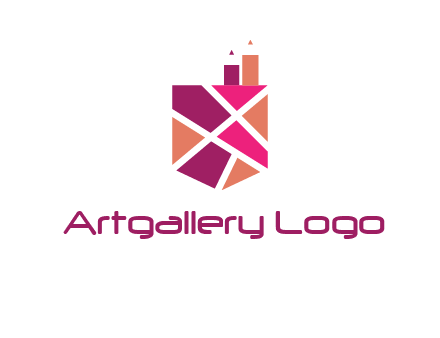Mosaic factory in crest logo