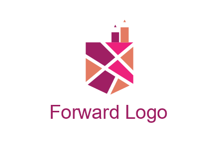 Mosaic factory in crest logo