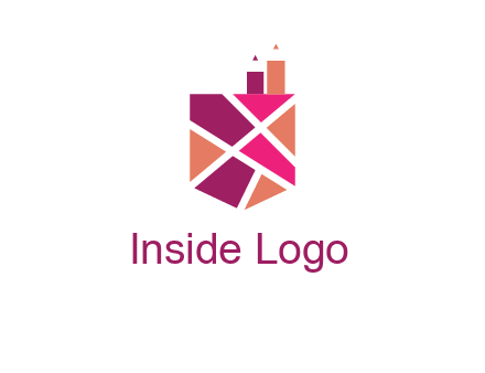Mosaic factory in crest logo