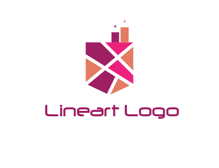 Mosaic factory in crest logo