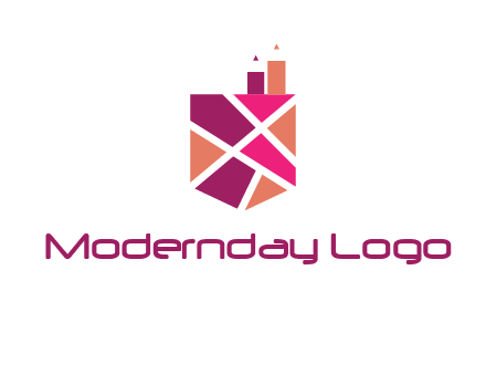 Mosaic factory in crest logo