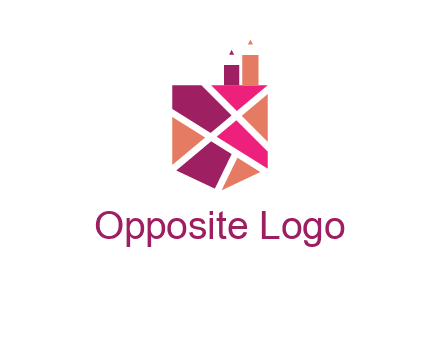Mosaic factory in crest logo