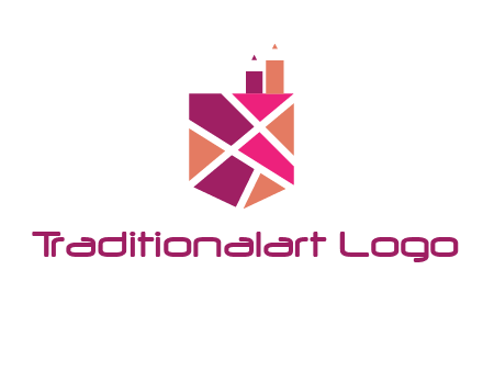 Mosaic factory in crest logo