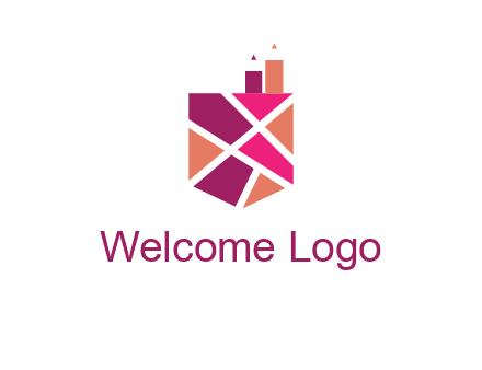 Mosaic factory in crest logo