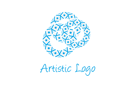 Motif pattern in circles mandala logo