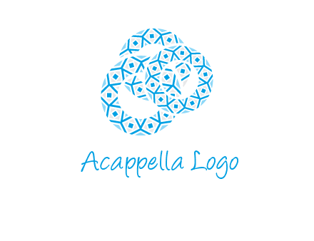 Motif pattern in circles mandala logo