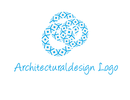 Motif pattern in circles mandala logo