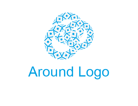 Motif pattern in circles mandala logo
