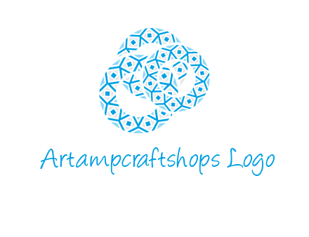 Motif pattern in circles mandala logo