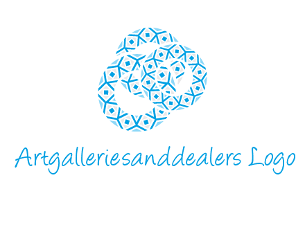 Motif pattern in circles mandala logo