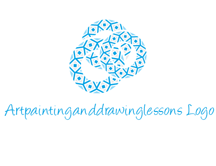 Motif pattern in circles mandala logo