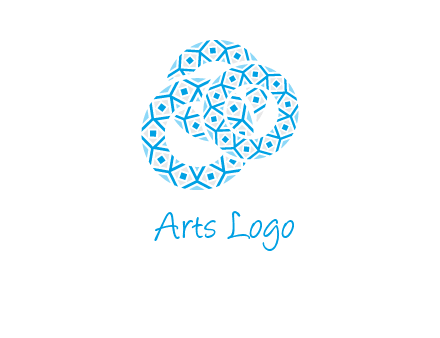 Motif pattern in circles mandala logo