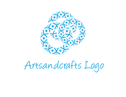 Motif pattern in circles mandala logo