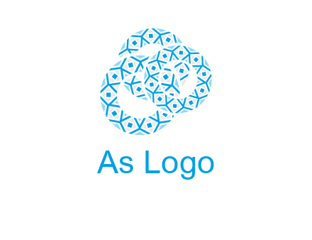 Motif pattern in circles mandala logo