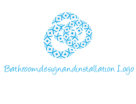 Motif pattern in circles mandala logo