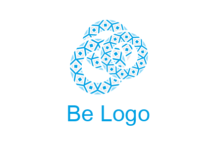 Motif pattern in circles mandala logo
