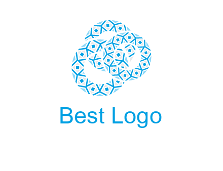 Motif pattern in circles mandala logo