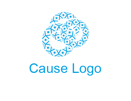 Motif pattern in circles mandala logo