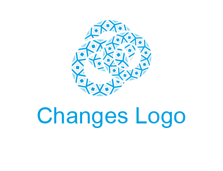 Motif pattern in circles mandala logo