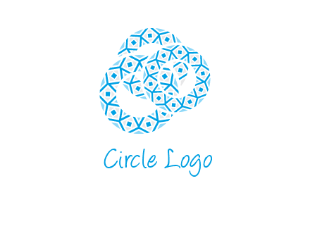 Motif pattern in circles mandala logo