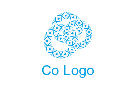 Motif pattern in circles mandala logo