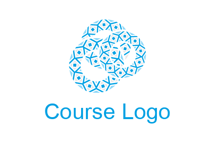 Motif pattern in circles mandala logo