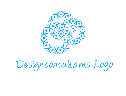 Motif pattern in circles mandala logo