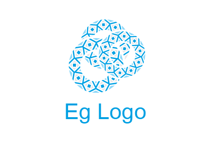 Motif pattern in circles mandala logo