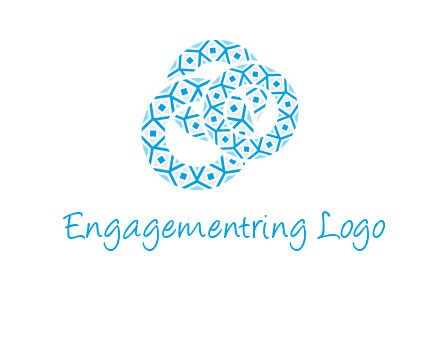Motif pattern in circles mandala logo