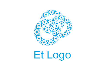 Motif pattern in circles mandala logo