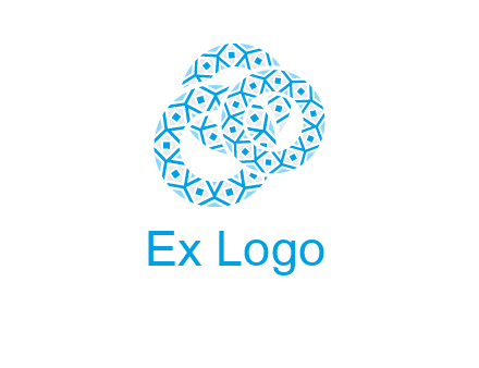 Motif pattern in circles mandala logo