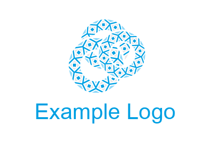 Motif pattern in circles mandala logo