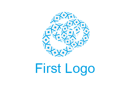 Motif pattern in circles mandala logo