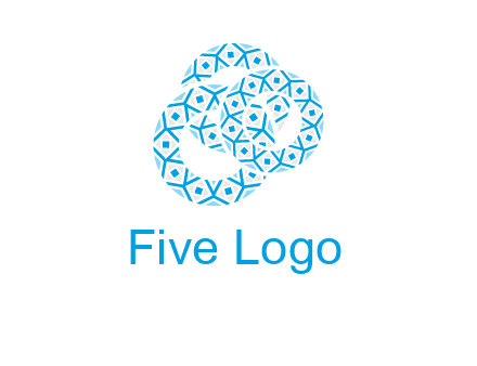 Motif pattern in circles mandala logo