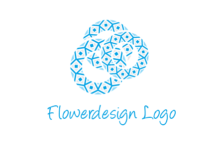 Motif pattern in circles mandala logo