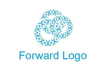 Motif pattern in circles mandala logo