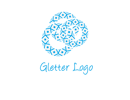 Motif pattern in circles mandala logo