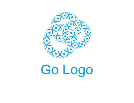 Motif pattern in circles mandala logo