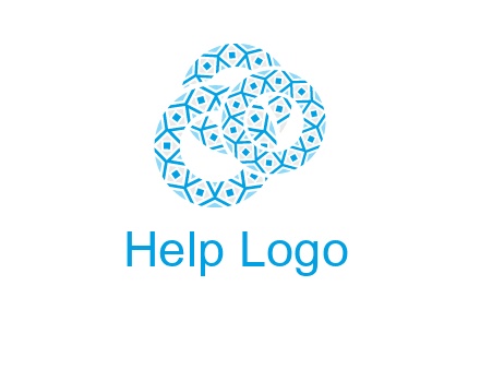 Motif pattern in circles mandala logo