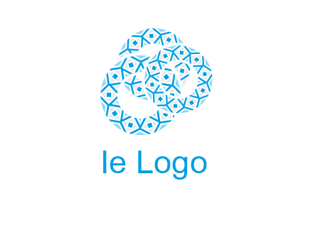 Motif pattern in circles mandala logo
