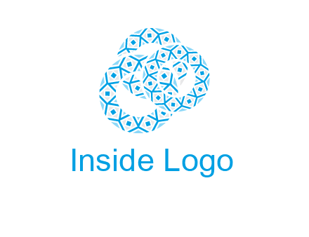 Motif pattern in circles mandala logo