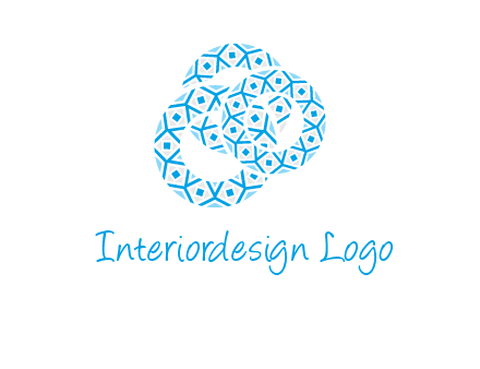 Motif pattern in circles mandala logo