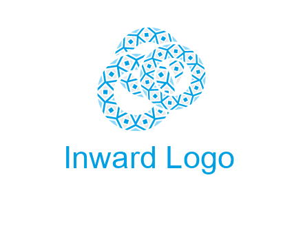 Motif pattern in circles mandala logo