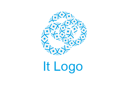 Motif pattern in circles mandala logo