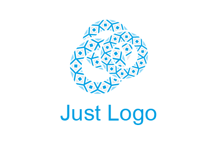 Motif pattern in circles mandala logo