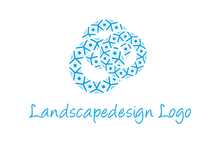 Motif pattern in circles mandala logo