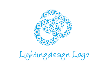 Motif pattern in circles mandala logo