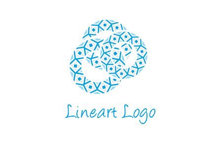 Motif pattern in circles mandala logo
