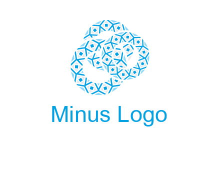 Motif pattern in circles mandala logo